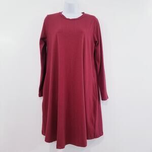 WVN For You Golden Shimmer Shift Dress Lagenlook Holiday Christmas